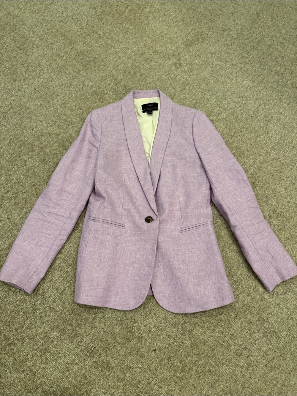 J. Crew Park Blazer Size: 4 Lavender Single-Button Blazer Jacket